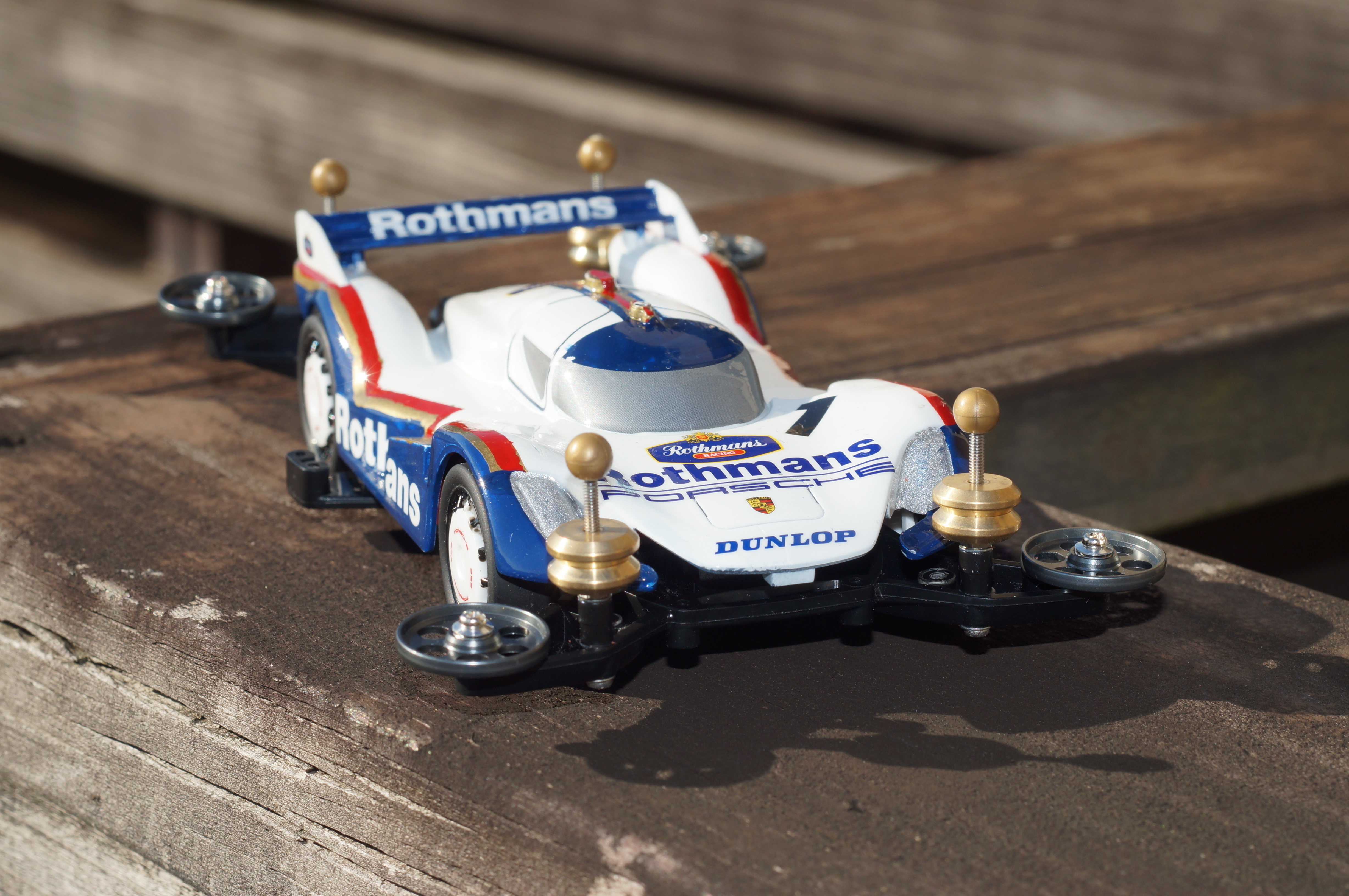 Cカーミニ四駆 ロスマンズポルシェ962C風 ロボレース