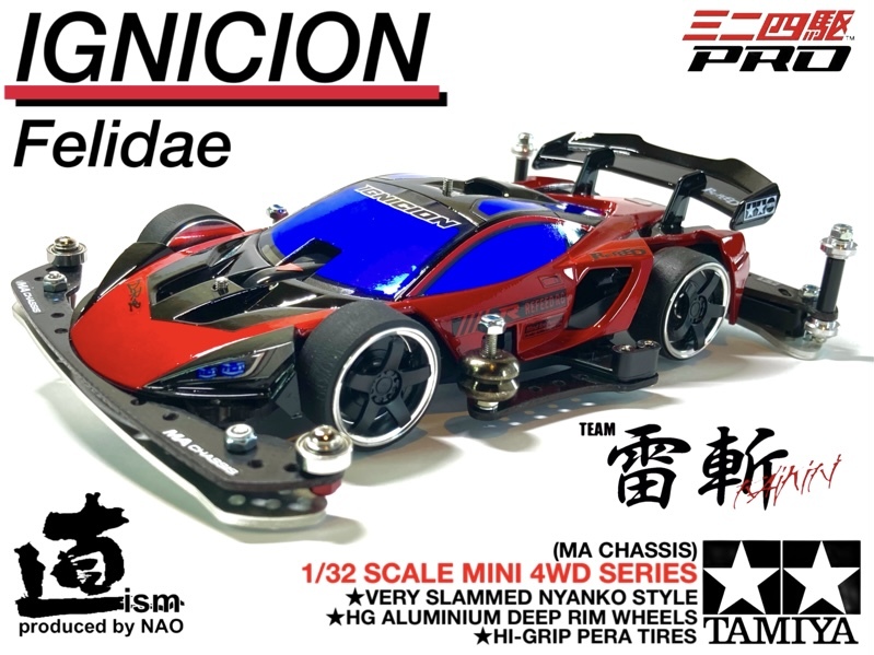 カリメロ様御依頼品②  ミニ四駆　イグニシオン　塗装済み　プラボディー ミニ四駆 イグニシオン 固い ブラック塗装